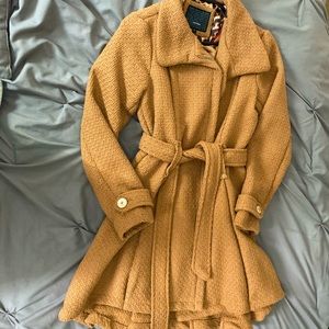 Steve Madden Camel Drama Trench Coat - Women's S/P